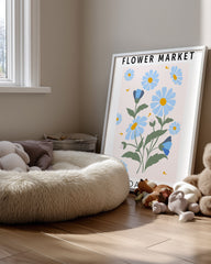 Bleu Daisy Poster Tablosu