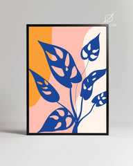 Bleu Monstera Poster Tablosu