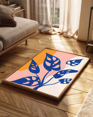 Bleu Monstera Poster Tablosu