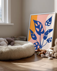 Bleu Monstera Poster Tablosu