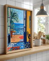 Blue Balcony Poster Tablosu
