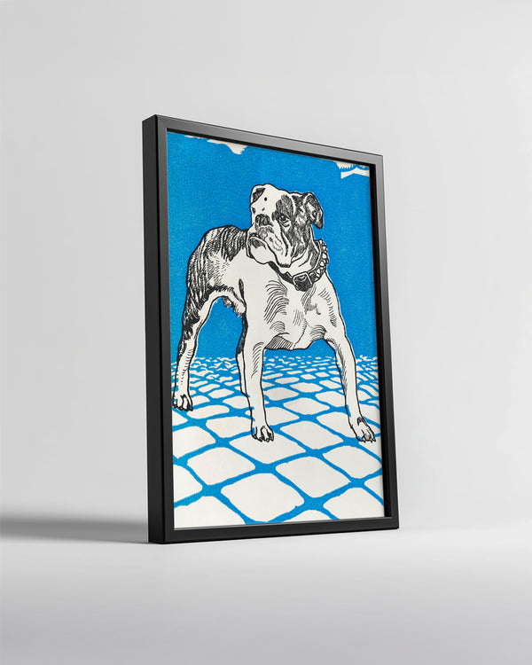 Blue Bulldog Poster Tablosu