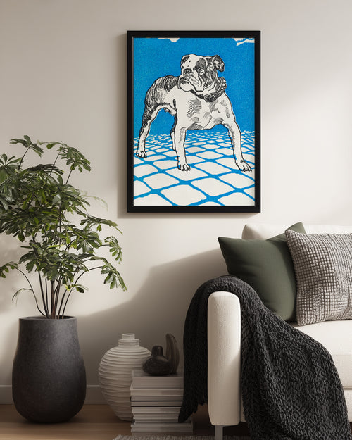 Blue Bulldog Poster Tablosu