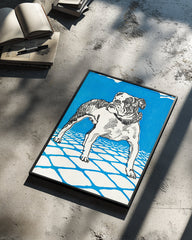 Blue Bulldog Poster Tablosu