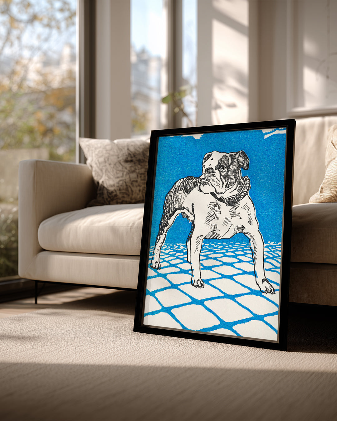 Blue Bulldog Poster Tablosu