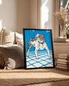 Blue Bulldog Poster Tablosu