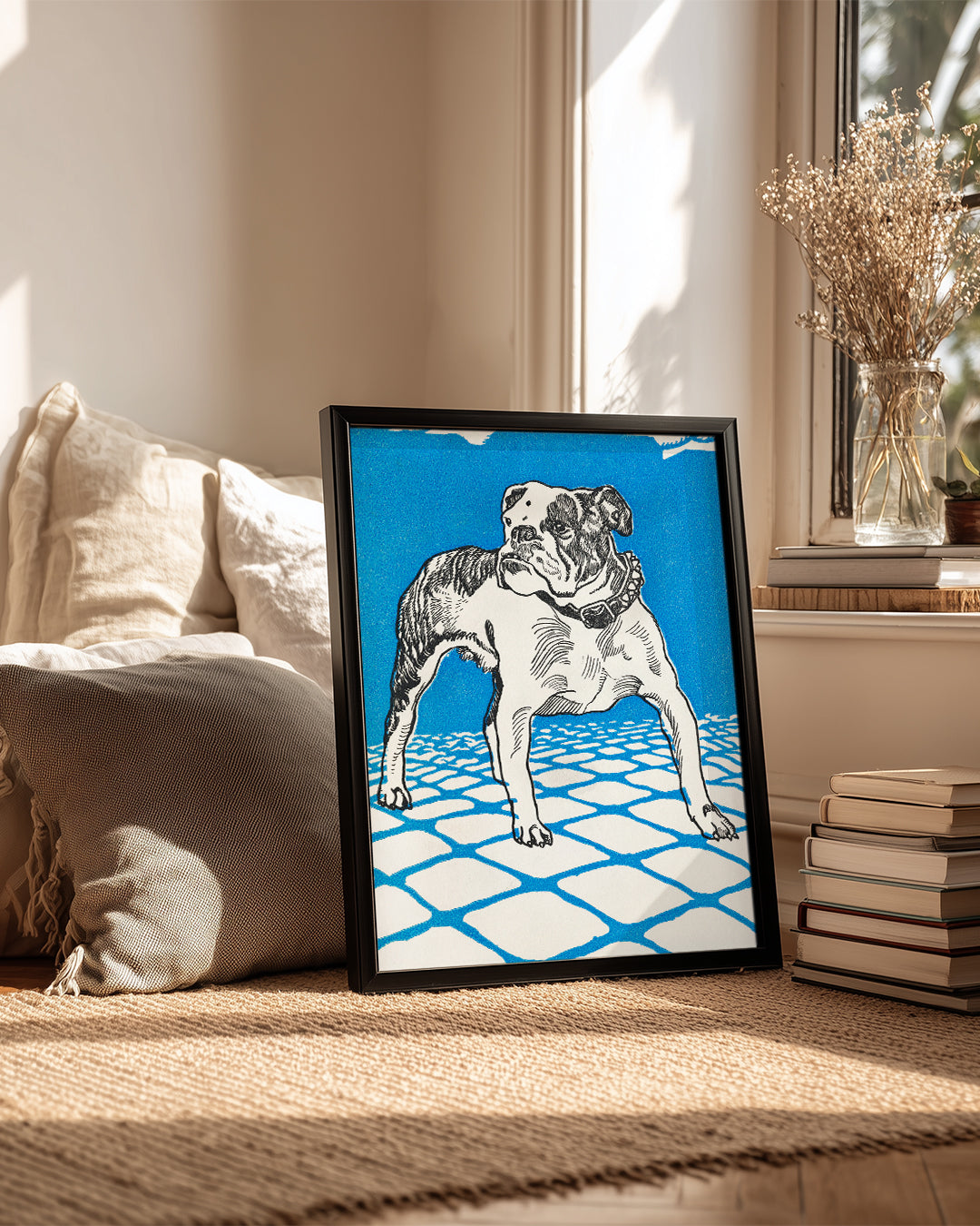 Blue Bulldog Poster Tablosu