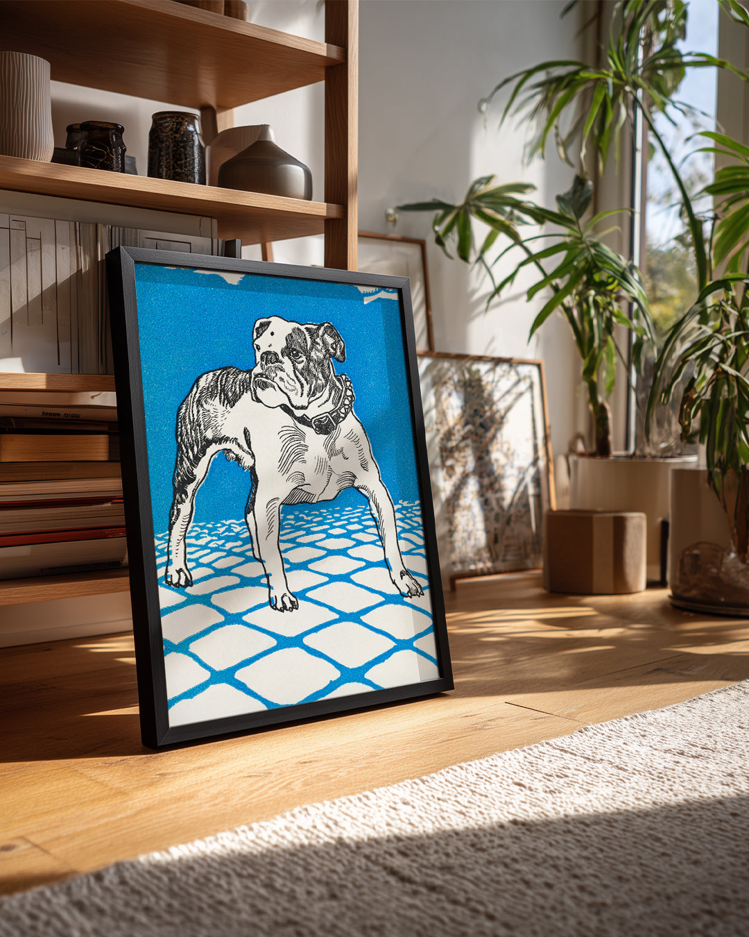 Blue Bulldog Poster Tablosu