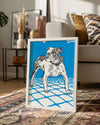 Blue Bulldog Poster Tablosu