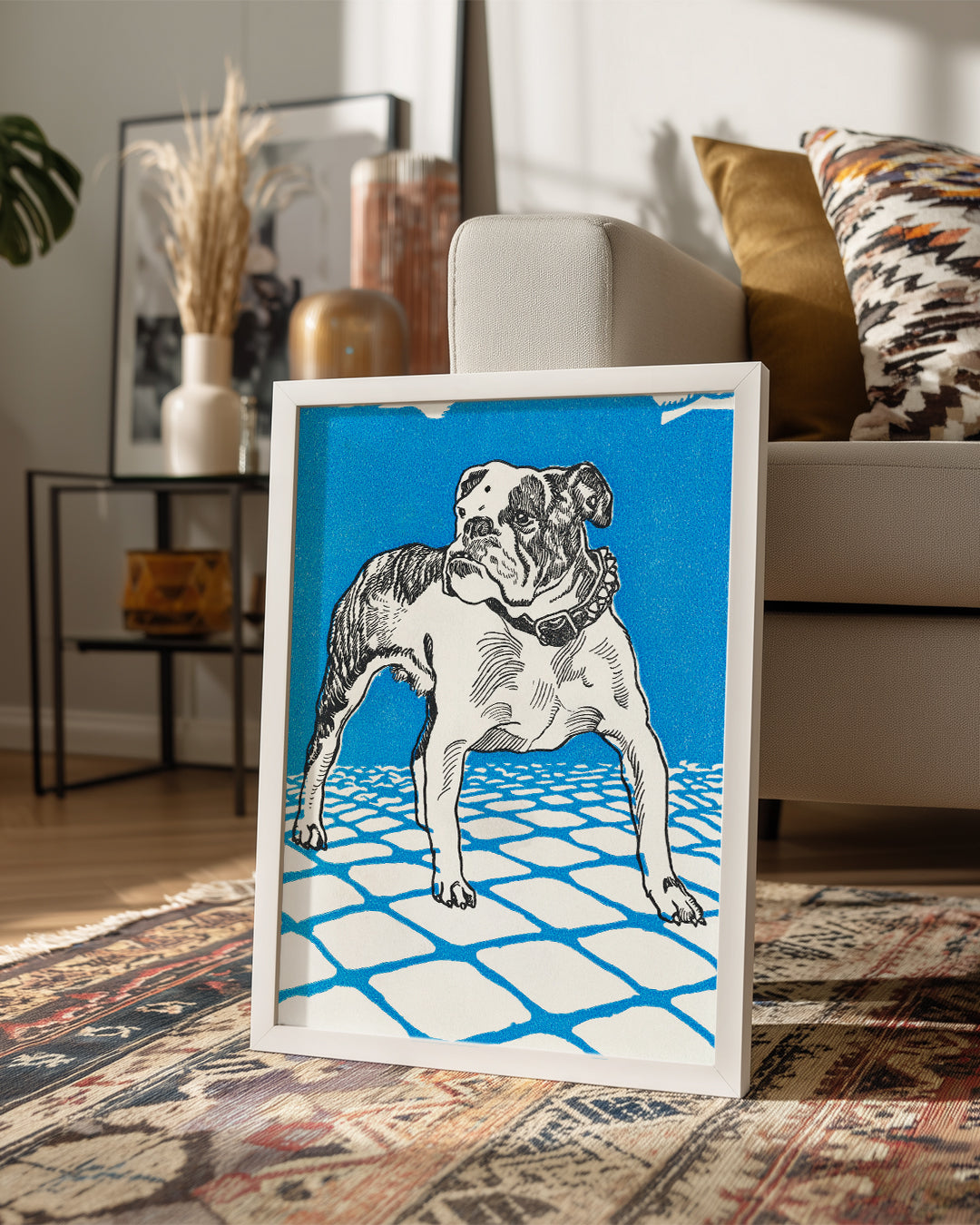 Blue Bulldog Poster Tablosu