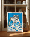 Blue Bulldog Poster Tablosu