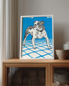 Blue Bulldog Poster Tablosu