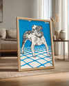 Blue Bulldog Poster Tablosu