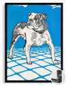 Blue Bulldog Poster Tablosu