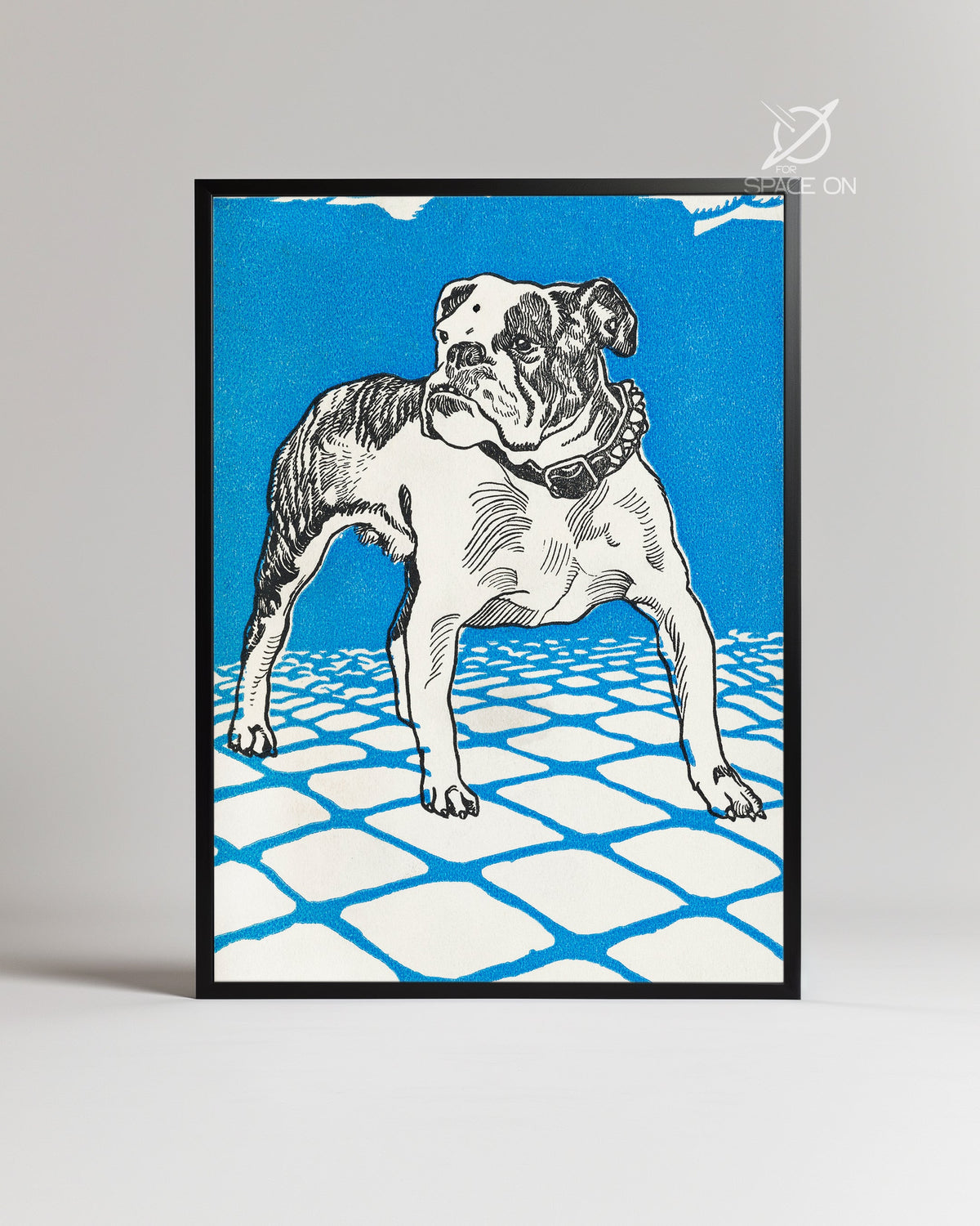 Blue Bulldog Poster Tablosu
