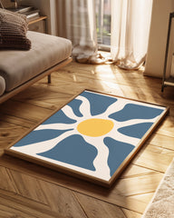 Blue Burst Poster Tablosu