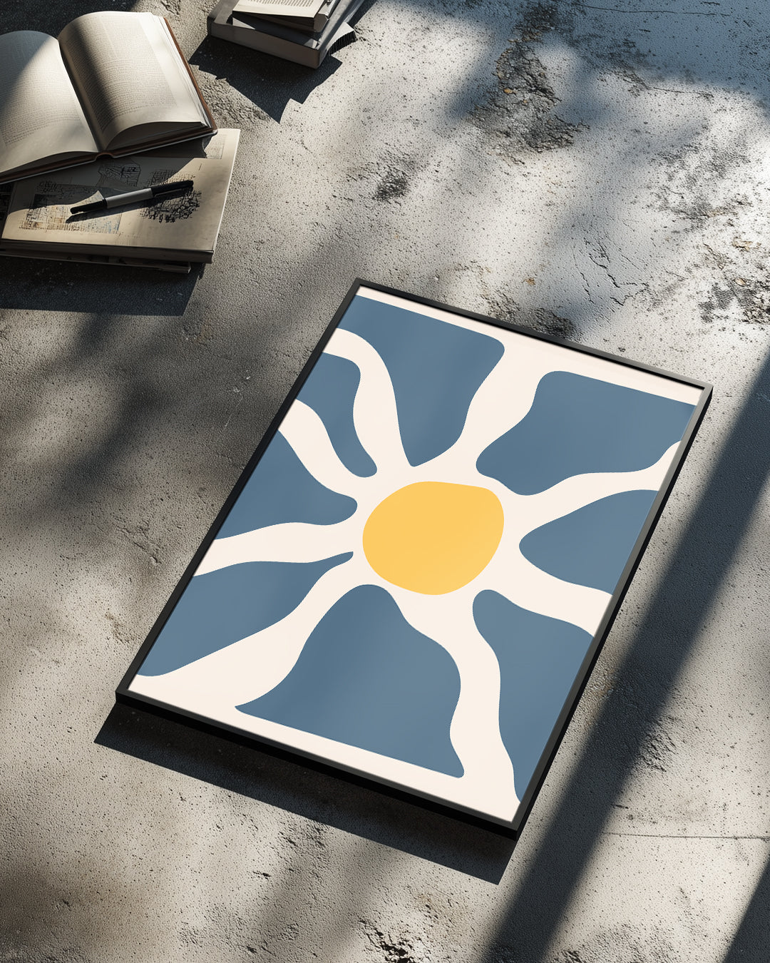 Blue Burst Poster Tablosu