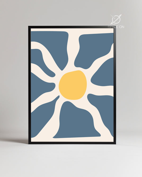 Blue Burst Poster Tablosu