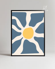 Blue Burst Poster Tablosu