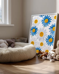 Blue Daisy Poster Tablosu