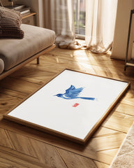 Blue Ink Poster Tablosu