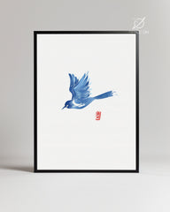 Blue Ink Poster Tablosu
