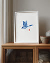 Blue Ink Poster Tablosu
