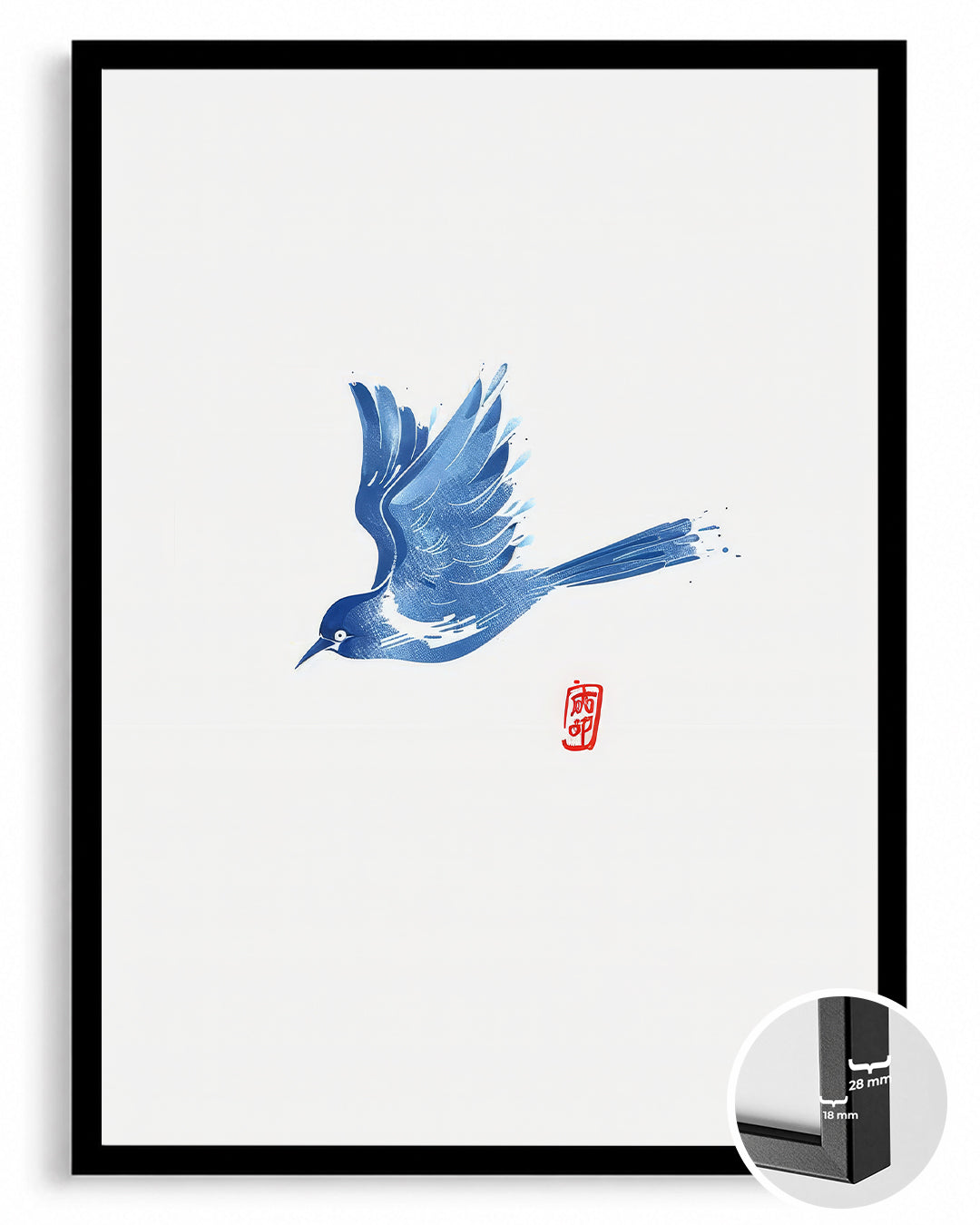 Blue Ink Poster Tablosu