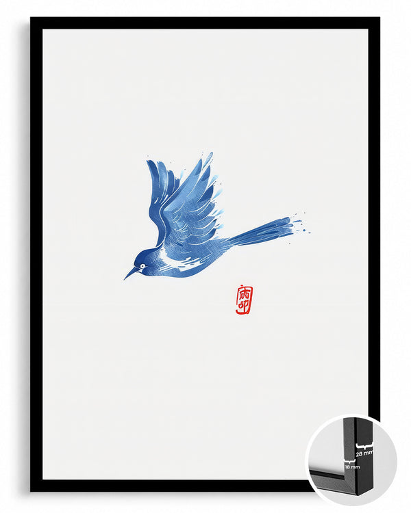 Blue Ink Poster Tablosu