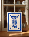 Blue Lucky Poster Tablosu