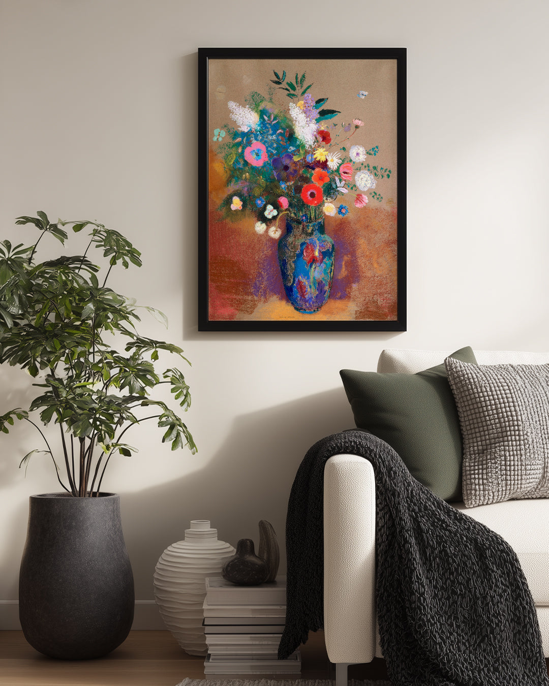 Blue Posy Poster Tablosu