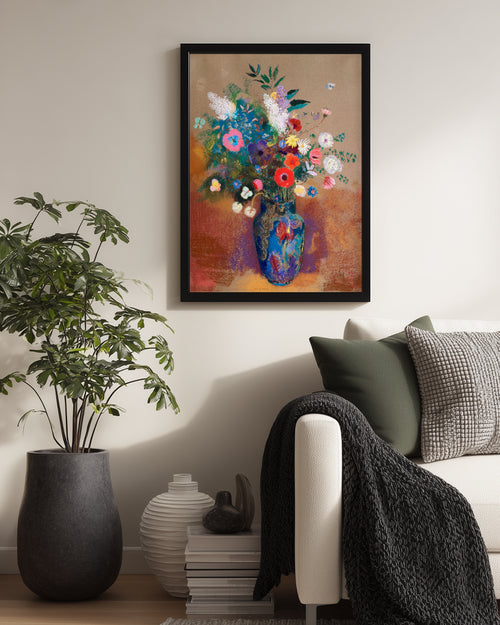 Blue Posy Poster Tablosu