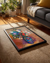 Blue Posy Poster Tablosu