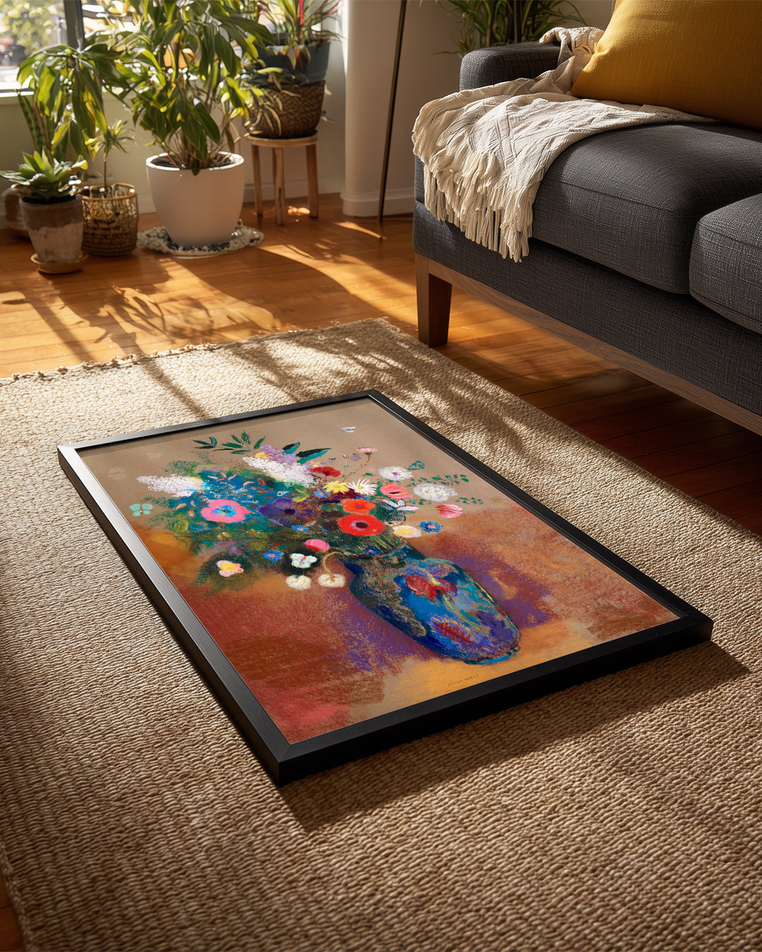 Blue Posy Poster Tablosu