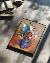 Blue Posy Poster Tablosu