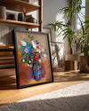 Blue Posy Poster Tablosu