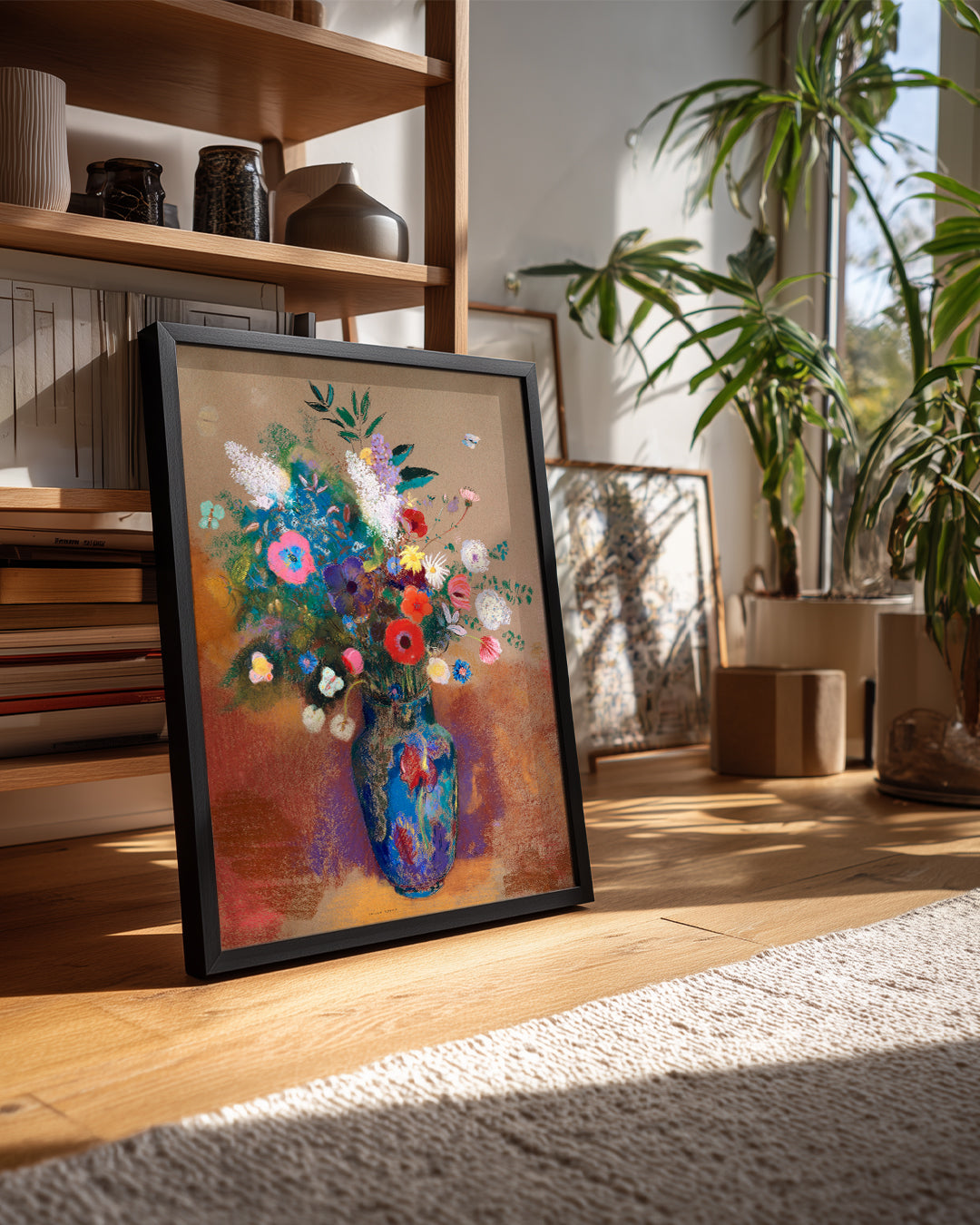 Blue Posy Poster Tablosu