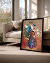 Blue Posy Poster Tablosu