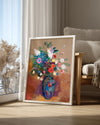 Blue Posy Poster Tablosu