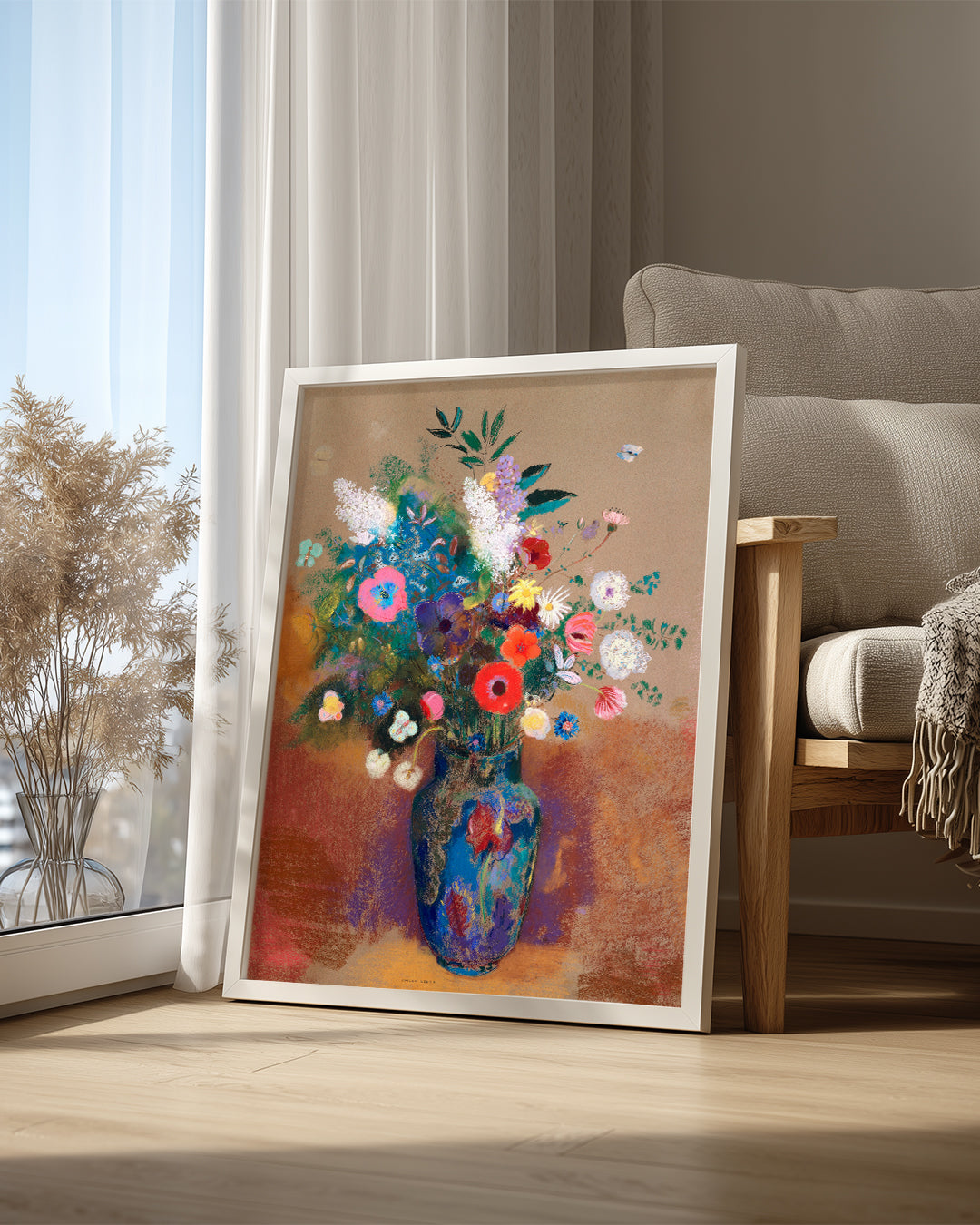 Blue Posy Poster Tablosu