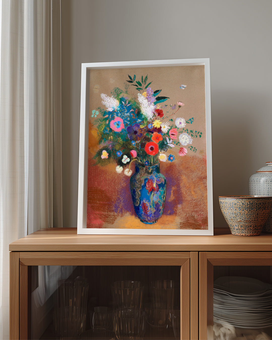 Blue Posy Poster Tablosu