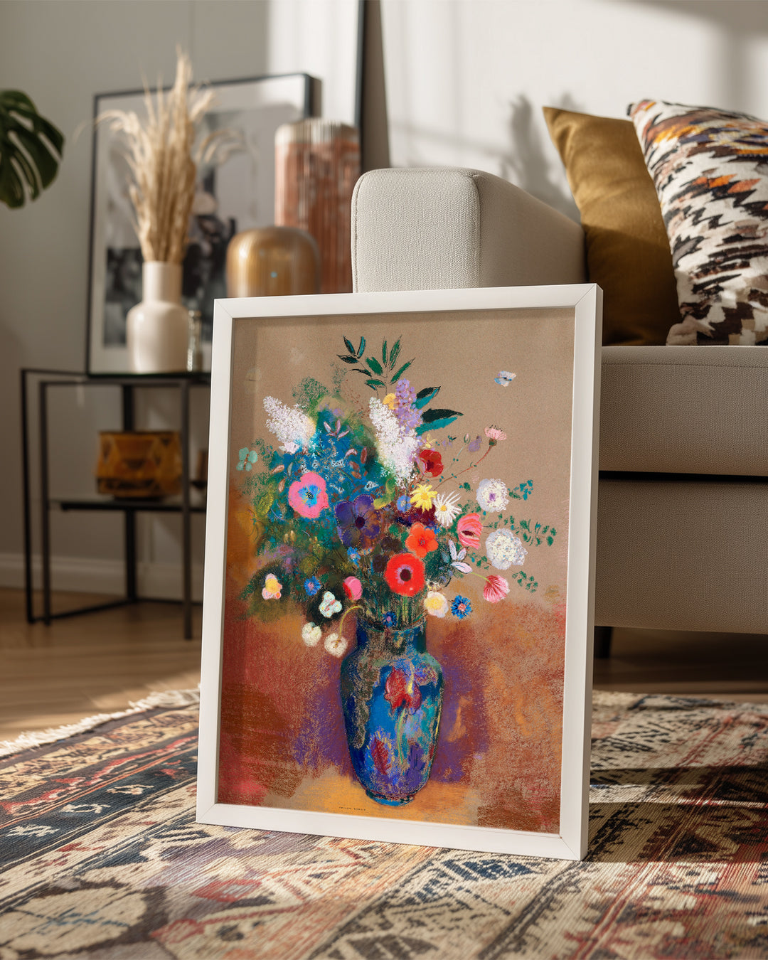 Blue Posy Poster Tablosu