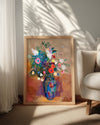 Blue Posy Poster Tablosu