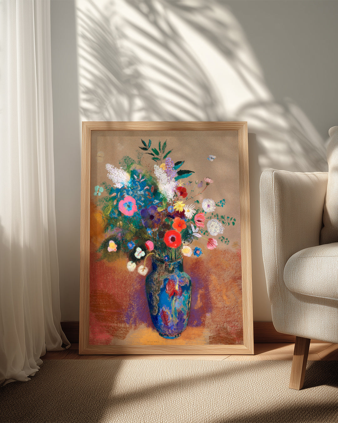 Blue Posy Poster Tablosu