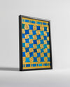 Blue Scroll Poster Tablosu