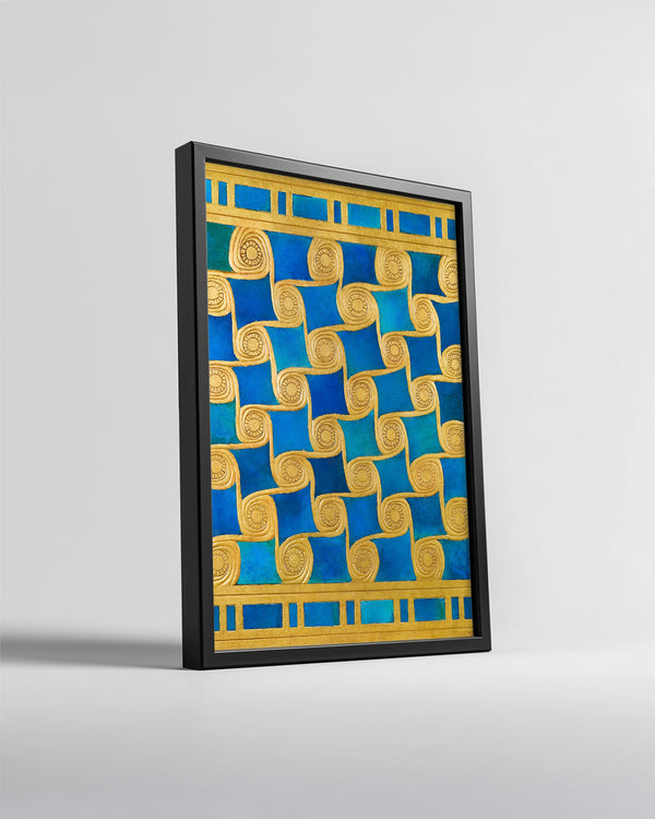 Blue Scroll Poster Tablosu