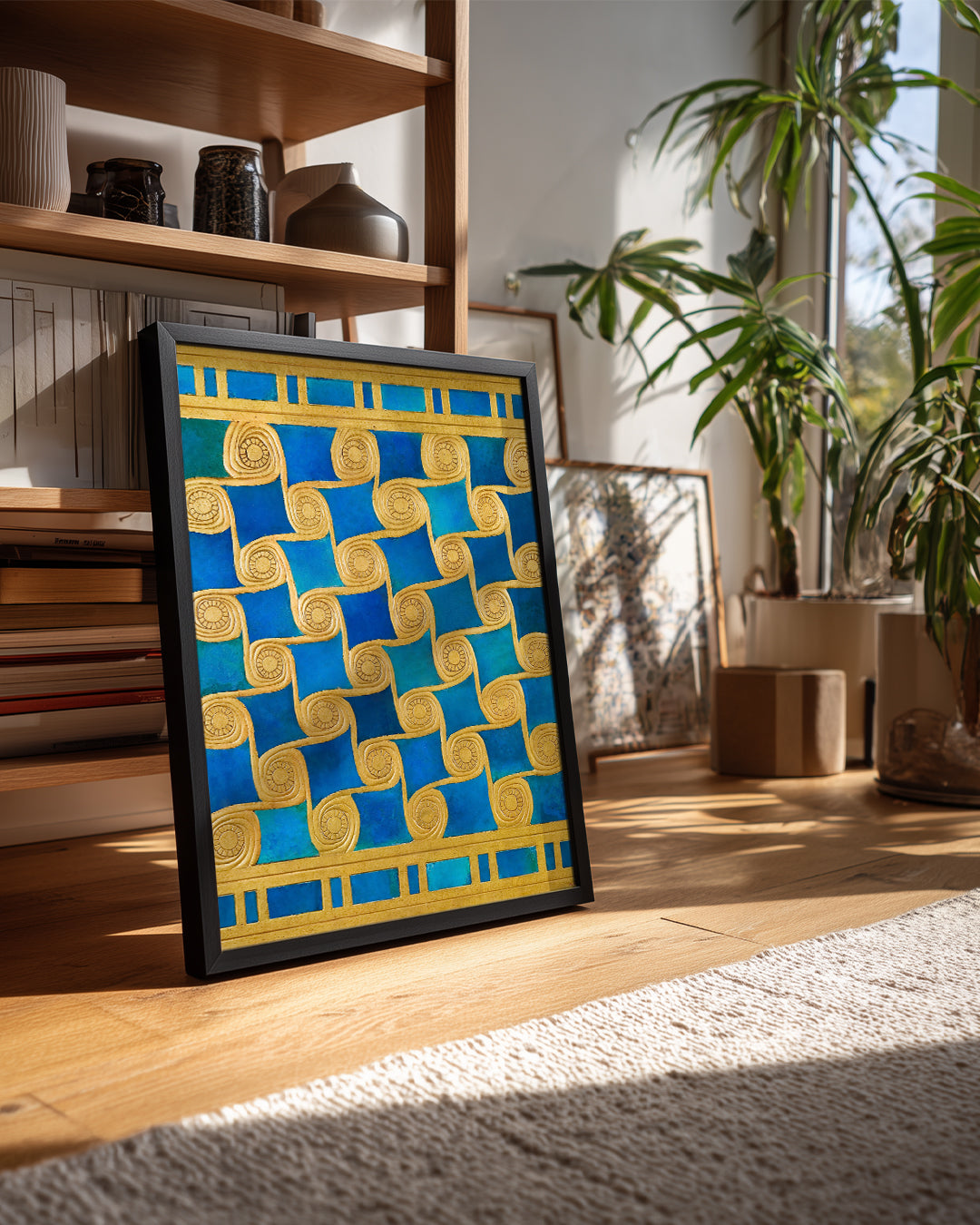Blue Scroll Poster Tablosu