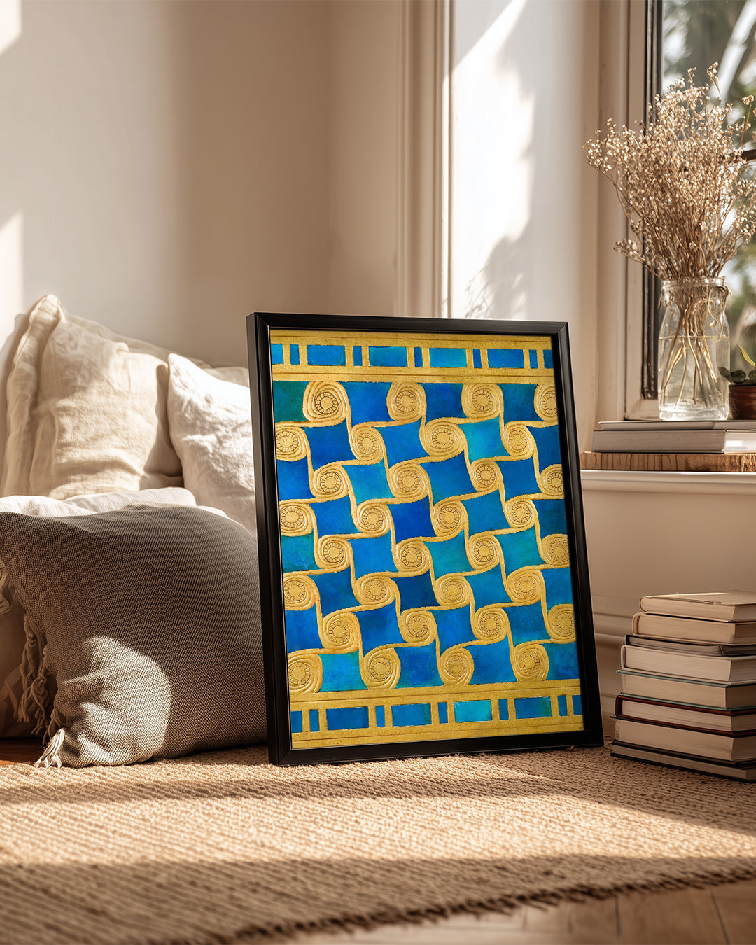 Blue Scroll Poster Tablosu