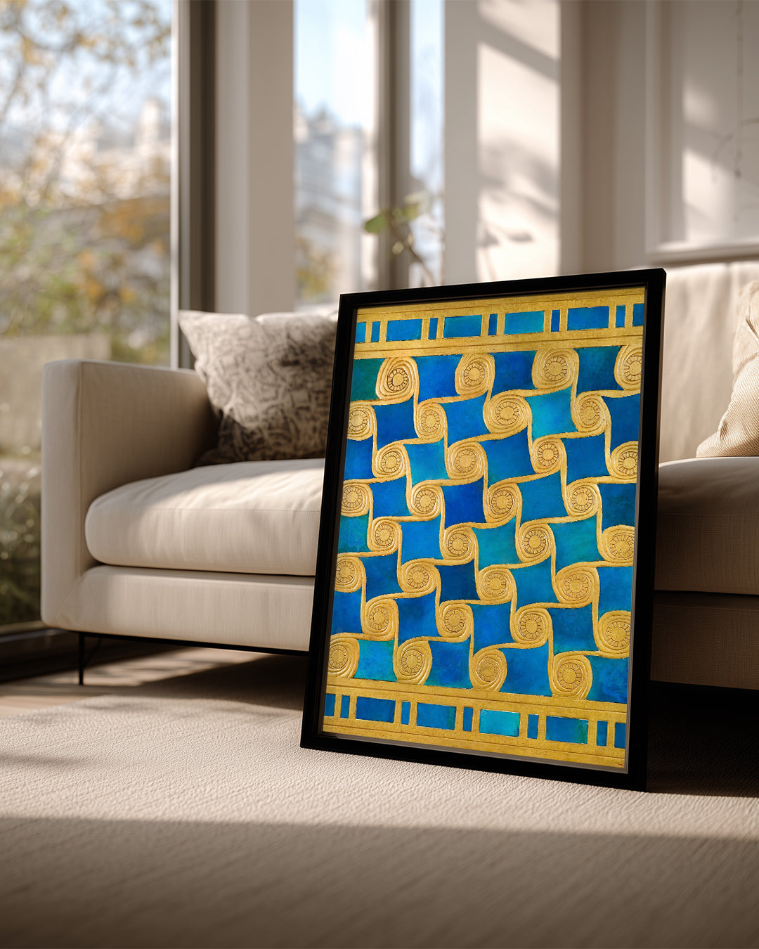 Blue Scroll Poster Tablosu