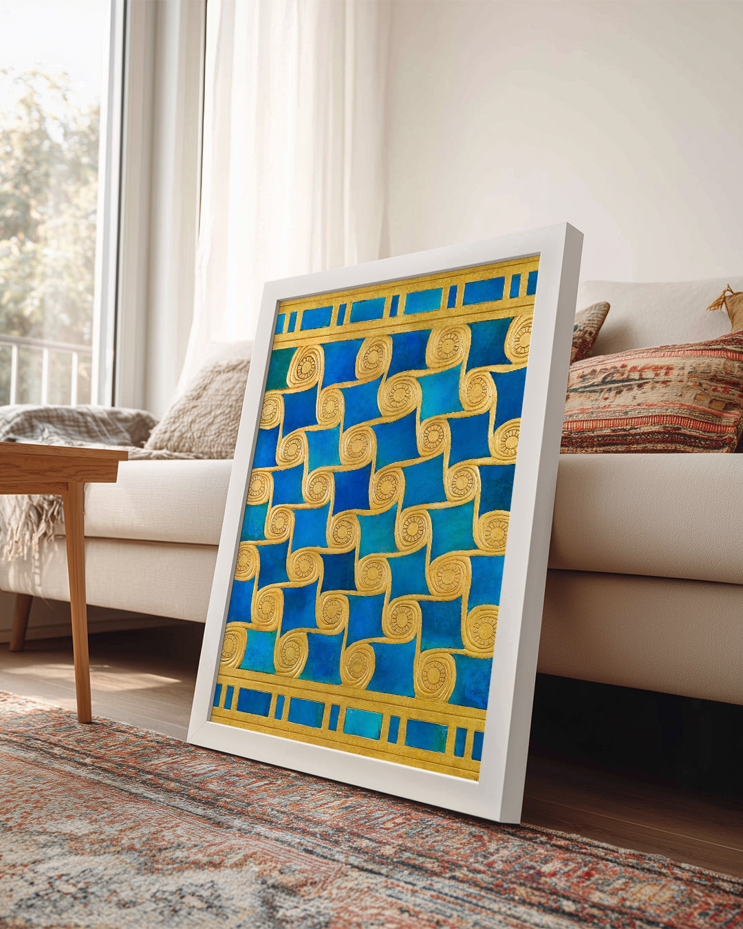 Blue Scroll Poster Tablosu
